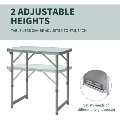 Outsunny Patio Foldable Picnic Table-Silver 