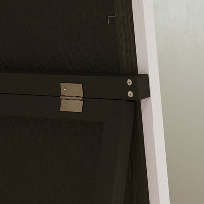HOMCOM 162.6 cm Two-Tone Full Length Mirror - White/Grey-Tone