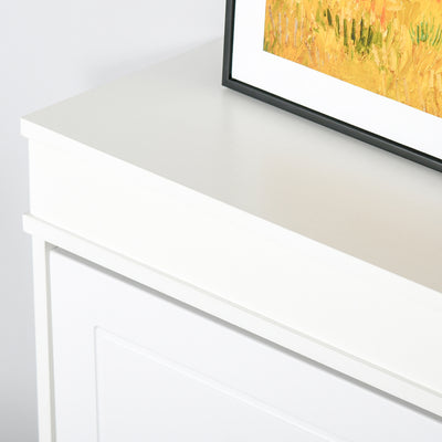 HOMCOM Shoe Cabinet with 4 Flip Drawers Wood Tipping Bucket Narrow Storage Cupboard with Adjustable Shelf Hall Organizer for Entrance Foyer White 