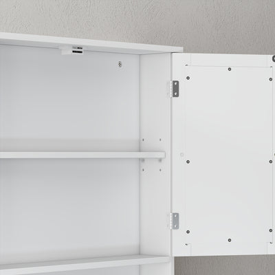 kleankin Bathroom Wall Storage Cabinet - White 