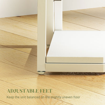HOMCOM Five-Tier Corner Shelf - White 