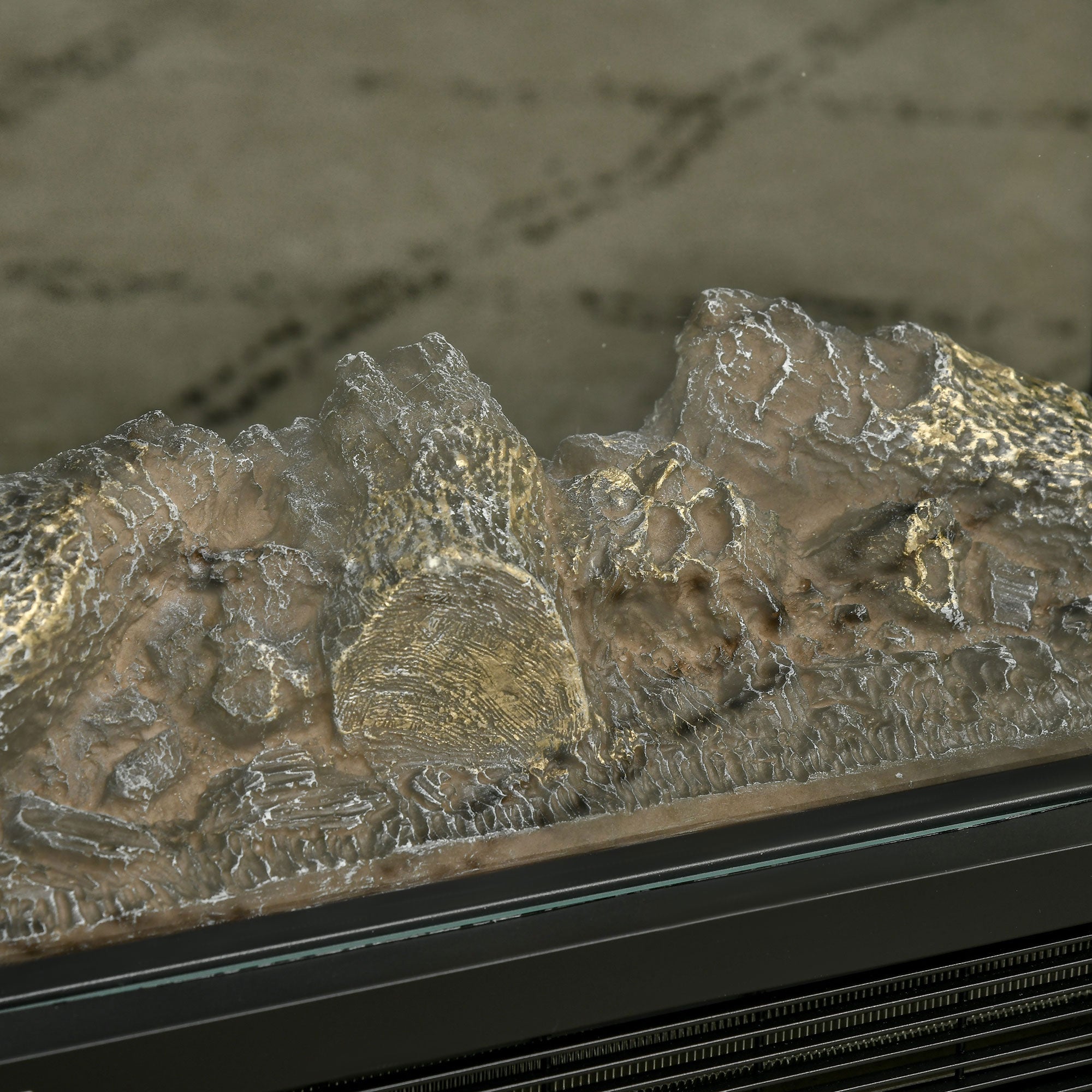 HOMCOM 180\'c2\'b0 Charming Electric Fireplace Heater, Quiet Freestanding Stove with LED Flame Effect, Level-less Temperature Control, Overheating Protection, 1000W/2000W, Black