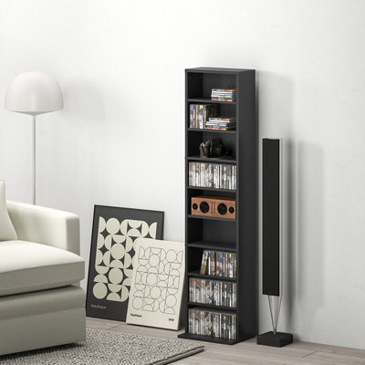 HOMCOM 260 Narrow CD Storage Unit - Black 