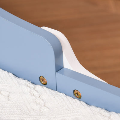 HOMCOM Toddler Bed Frame, Kids Bedroom Furniture for Boys Girls with Safe Guardrails, Low Junior Blue 