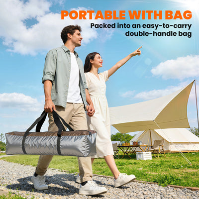 Outsunny Double Layer Instant Pop Up Tent with Rainfly, Portable Camping Shelter with Sewn-in Groundsheet and Carry Bag, Brown 