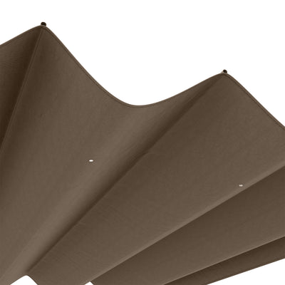 Outsunny Pergola Roof, Retractable Sun Shade Cover for 2.85 x 2m Pergola, UV30+ Protected, Coffee 