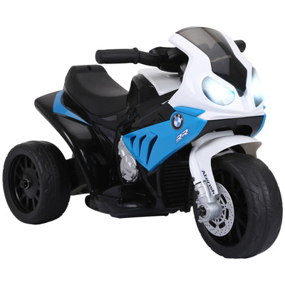 HOMCOM 6V BMW S1000RR Licensed Kids Electric Motorbike with Headlight, Music, Blue 