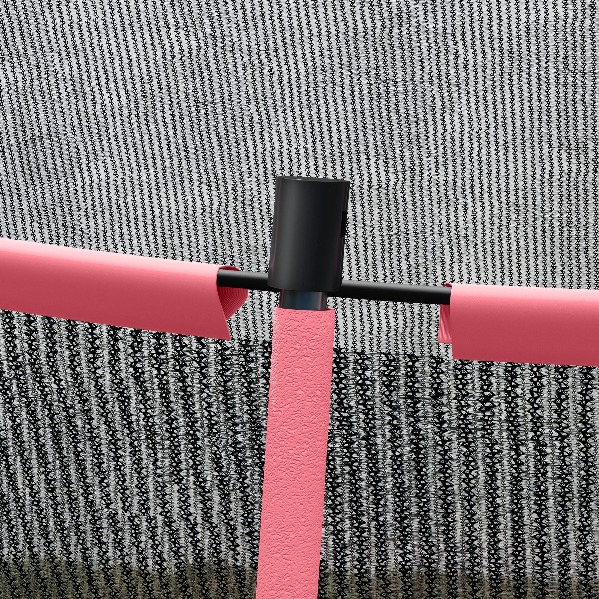 SPORTNOW 10ft Outdoor Trampoline with Enclosure Net, Spring Cover, Pink 