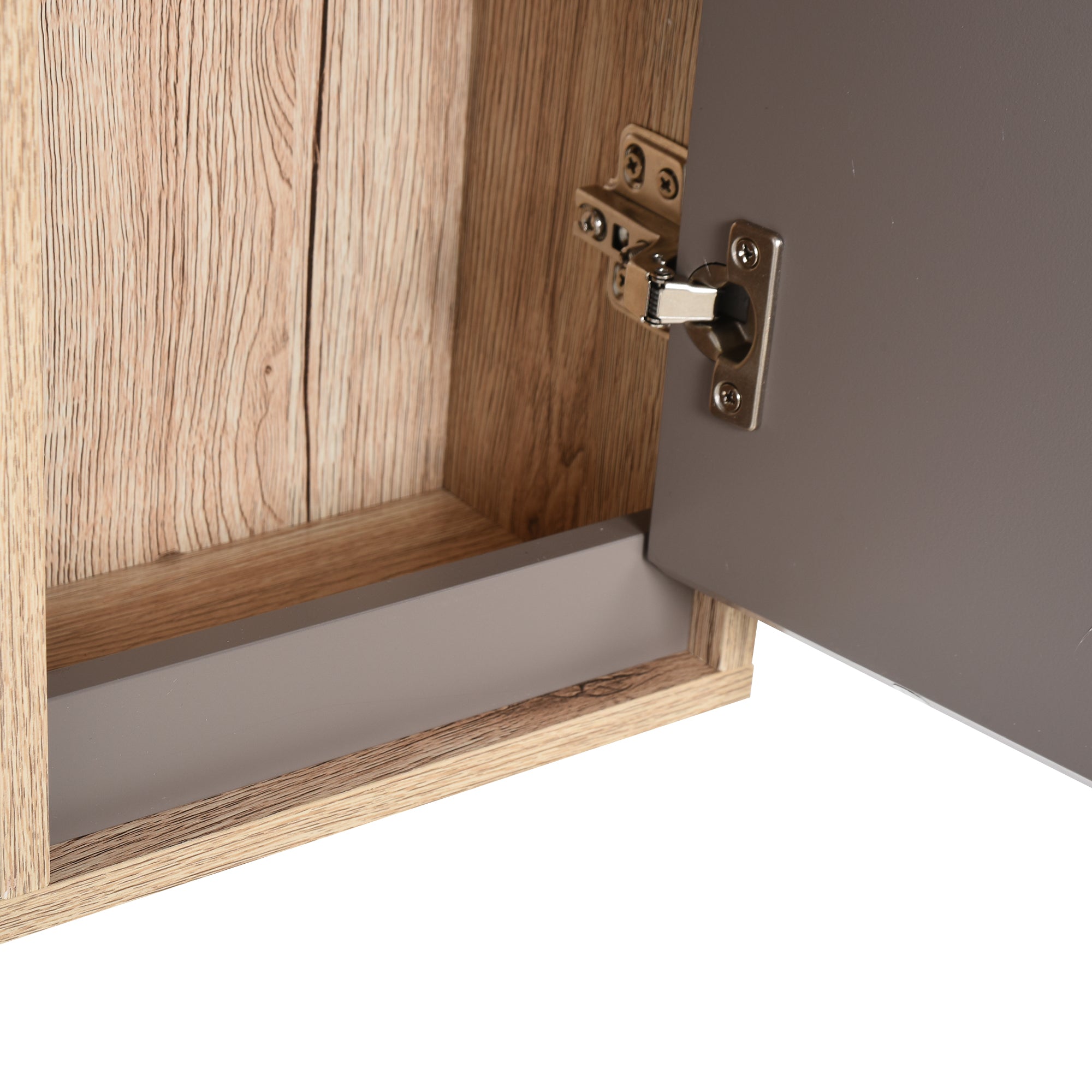 HOMCOM Bathroom Mirror Cabinet, Wall-Mounted Bathroom Cabinet with Mirror and Adjustable Inner Shelf,  57L x 14.2W x49.2H cm 