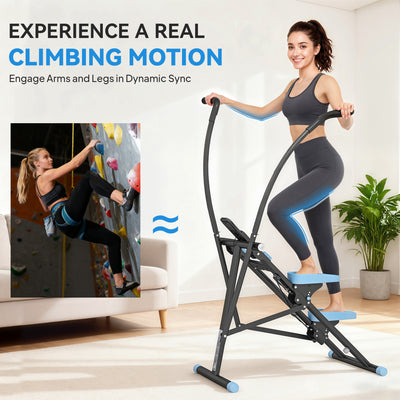 SPORTNOW Stair Stepper for Home Gym Exercise, Vertical Climber Machine with LCD Monitor & Adjustable Pedals for Workout 