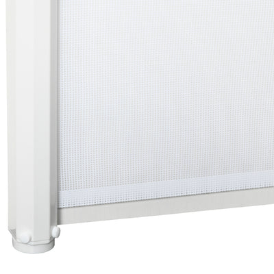 PawHut Retractable Stair Gate,  Dog Pet Barrier, for Doorway, Staircase, Hallway - White 