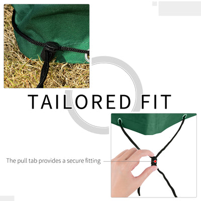 Outsunny 3-Seat Outdoor Garden Swing Chair Protective Cover Water UV Resistant, 240L x 133Wcm, Green 