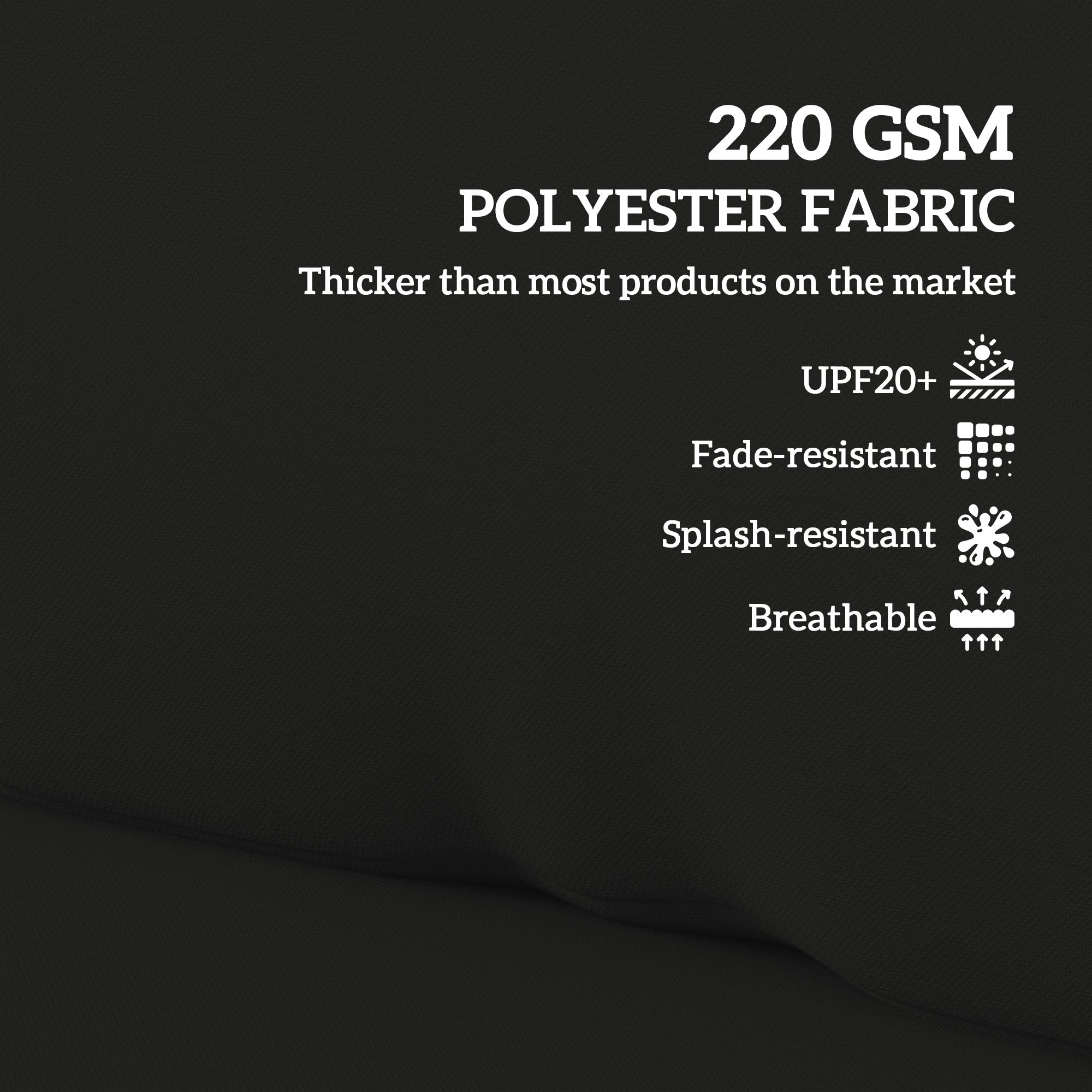 Outsunny 2 Seater Pallet Furniture Cushions Pallet Cushions, UPF20+ 220gsm Fabric, 20 cm Thick Outdoor Seat Pads, Black 