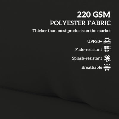 Outsunny 2 Seater Pallet Furniture Cushions Pallet Cushions, UPF20+ 220gsm Fabric, 20 cm Thick Outdoor Seat Pads, Black 