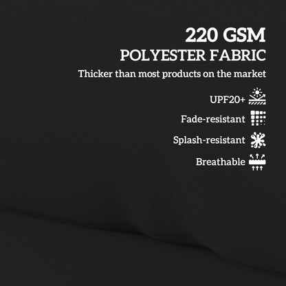 Outsunny 2 Seater Pallet Furniture Cushions Pallet Cushions, UPF20+ 220gsm Fabric, 20 cm Thick Outdoor Seat Pads, Black 