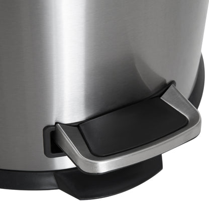 HOMCOM Foot Pedal Bin Stainless Steel Metal Waste Rubbish Lid Kitchen Garbage 30L Silver 