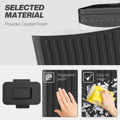 HOMCOM 40L Dual Compartment Rubbish Bin, with Soft-Close Lid - Black 