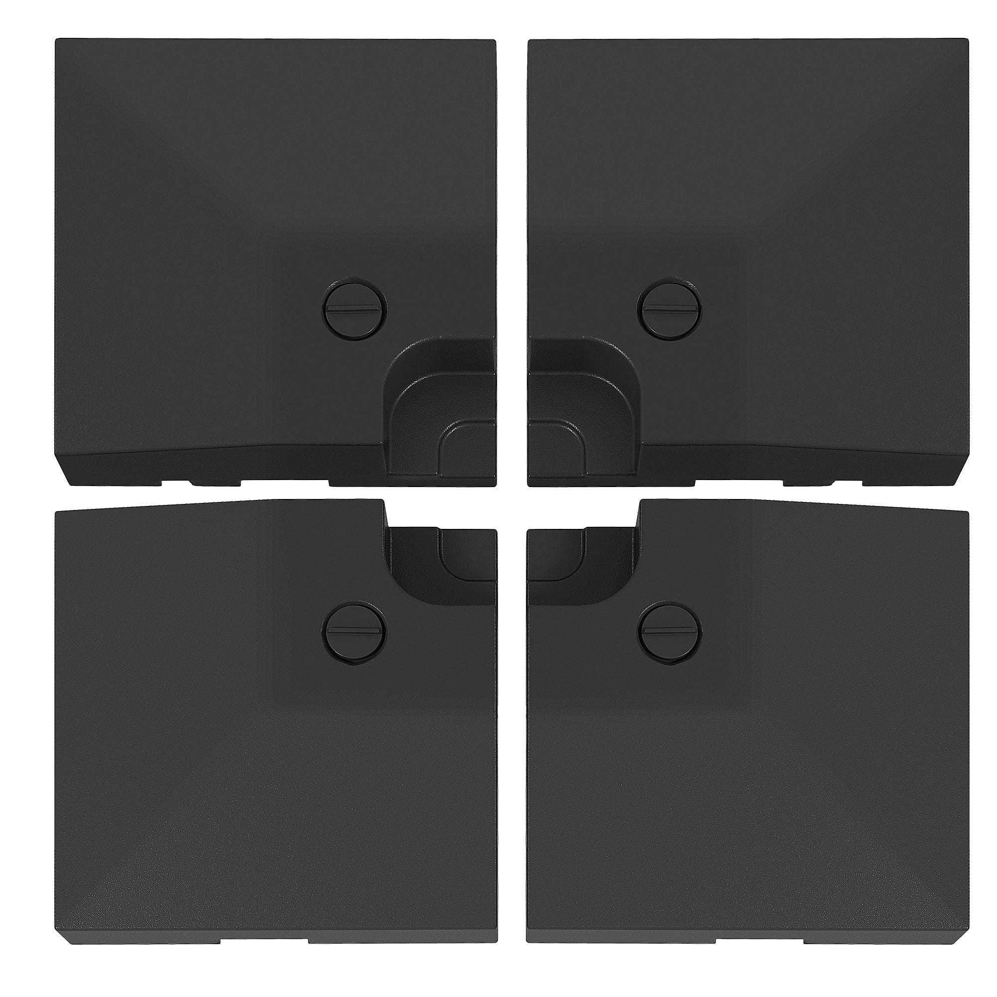 Outsunny 4 Pieces Fillable Parasol Base, Heavy Duty Umbrella Weights for Cross Stand, Square Holder for Cantilever Parasol, Total 120KG Sand/ 80L Water Filled (Metal Pole & Cross Stand NOT INCLUDED) 