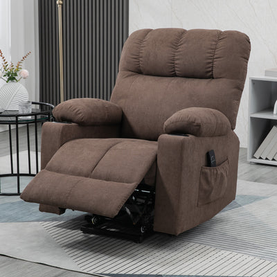 HOMCOM Electric Riser and Recliner Chair for Elderly, Power Lift Recliner Chair with Remote Control, Dark Brown 