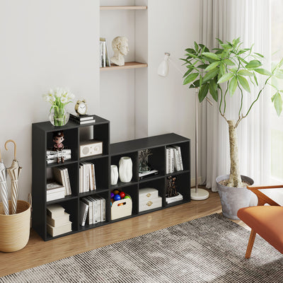 HOMCOM 6-Cube Bookshelf - Black 