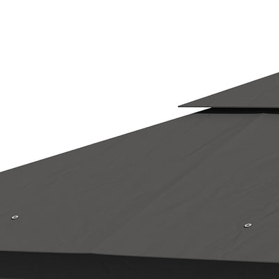 Outsunny 3 x 3(m) Steel Frame Double Roof Garden Gazebo - Grey 