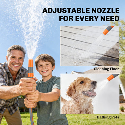 Outsunny Retractable Hose Reel Wall Mounted, 20+1.6m Garden Hose Pipe Reel with Auto Retraction, Self-Locking, Orange 