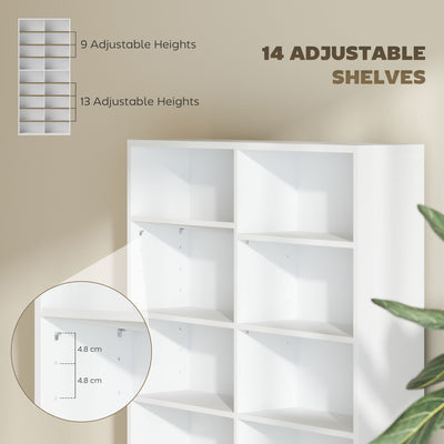 HOMCOM 640 CD Storage Tower - White 