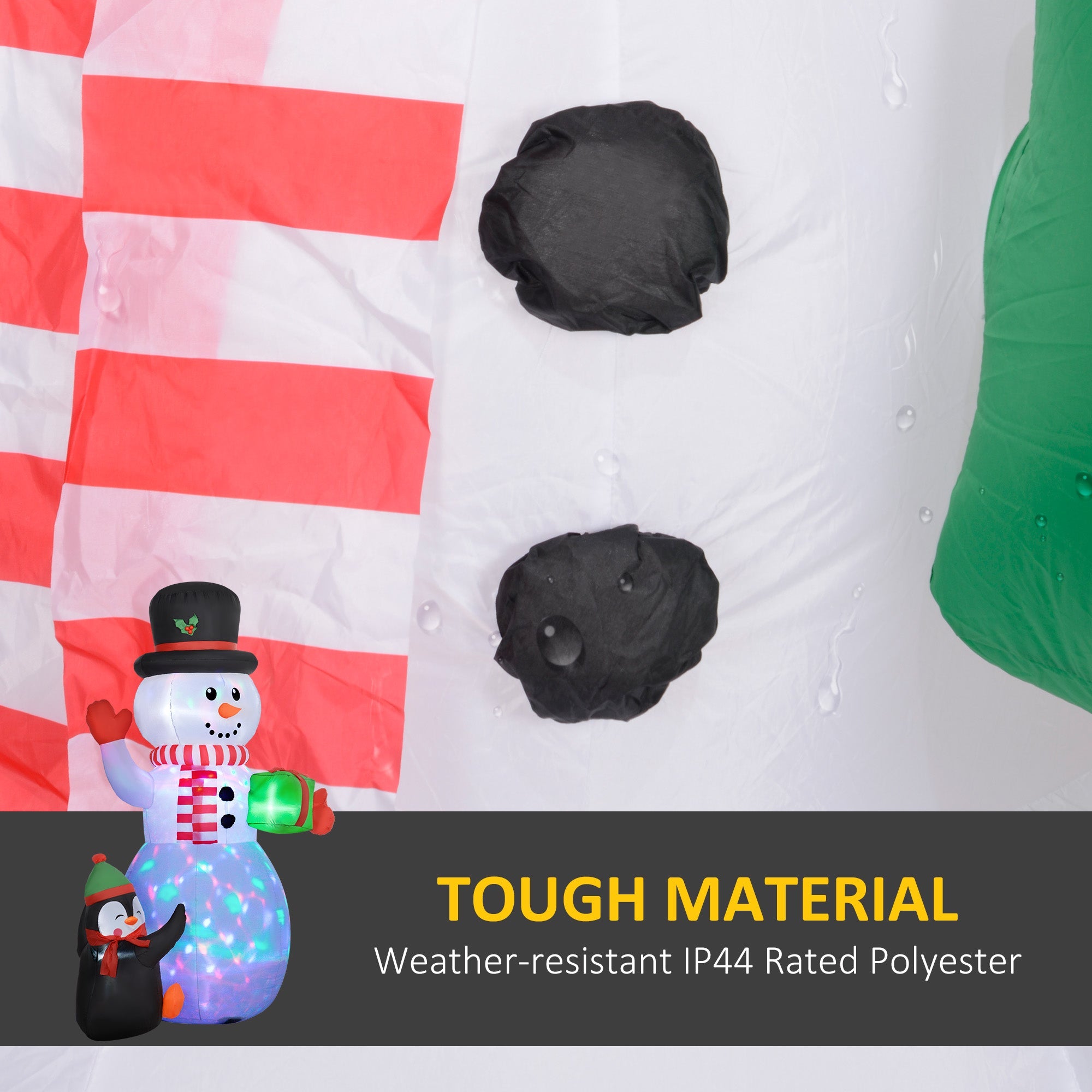 Outsunny 8ft Inflatable Christmas Snowman, with Accessories 