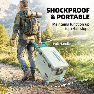 Outsunny 42.5L Compressor Car Fridge Freezer, Camping Refrigerator with App Control, 20℃-20℃ 