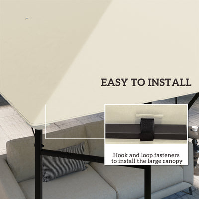 Outsunny 3 x 3(m) Gazebo Canopy Replacement, for 01-0867 - Cream 