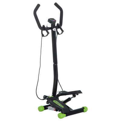 HOMCOM Twister Stepper, Step Machine w/ Resistance Bands, LCD Display and Handlebar, Steppers for Exercise Workout Home Gym Office 