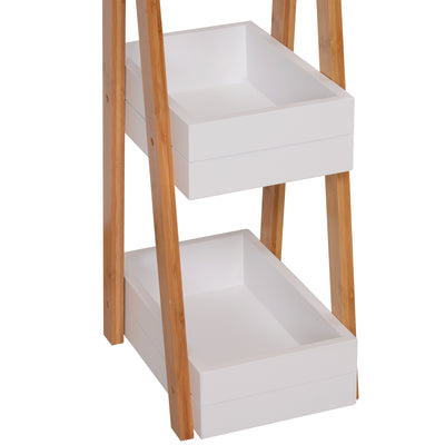 HOMCOM 3 Tier Bathroom Shower Caddy Freestanding Rack Storage Unit Shelf Organiser 