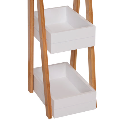 HOMCOM 3 Tier Bathroom Shower Caddy Freestanding Rack Storage Unit Shelf Organiser 