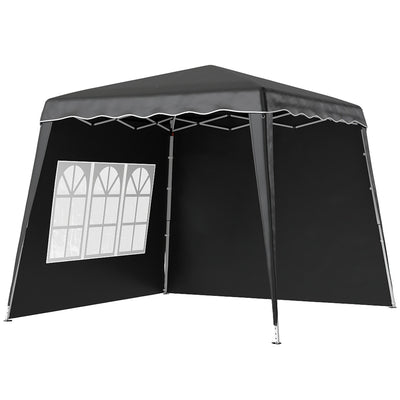 Outsunny 2.4 x 2.4m UV50+ Pop Up Gazebo - Black 