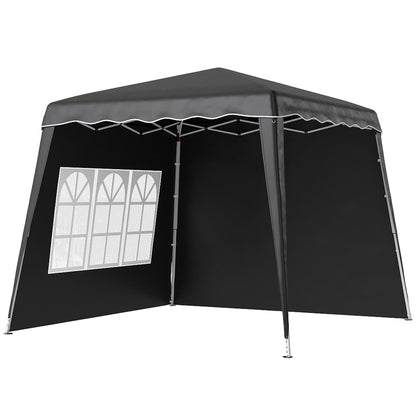 Outsunny 2.4 x 2.4m UV50+ Pop Up Gazebo - Black 