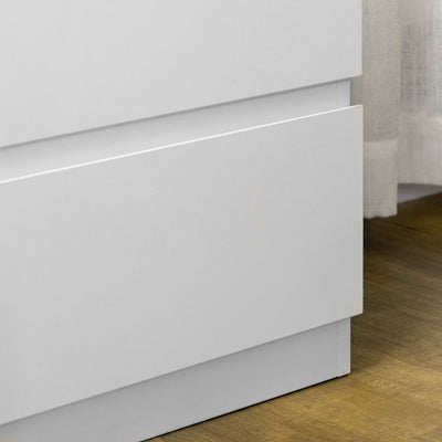 HOMCOM Chest of Drawers, 3-Drawer Storage Organiser Unit for Bedroom, Living Room, White 