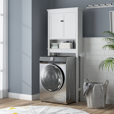 HOMCOM Over-Toilet/Appliance Storage Cabinet - White 