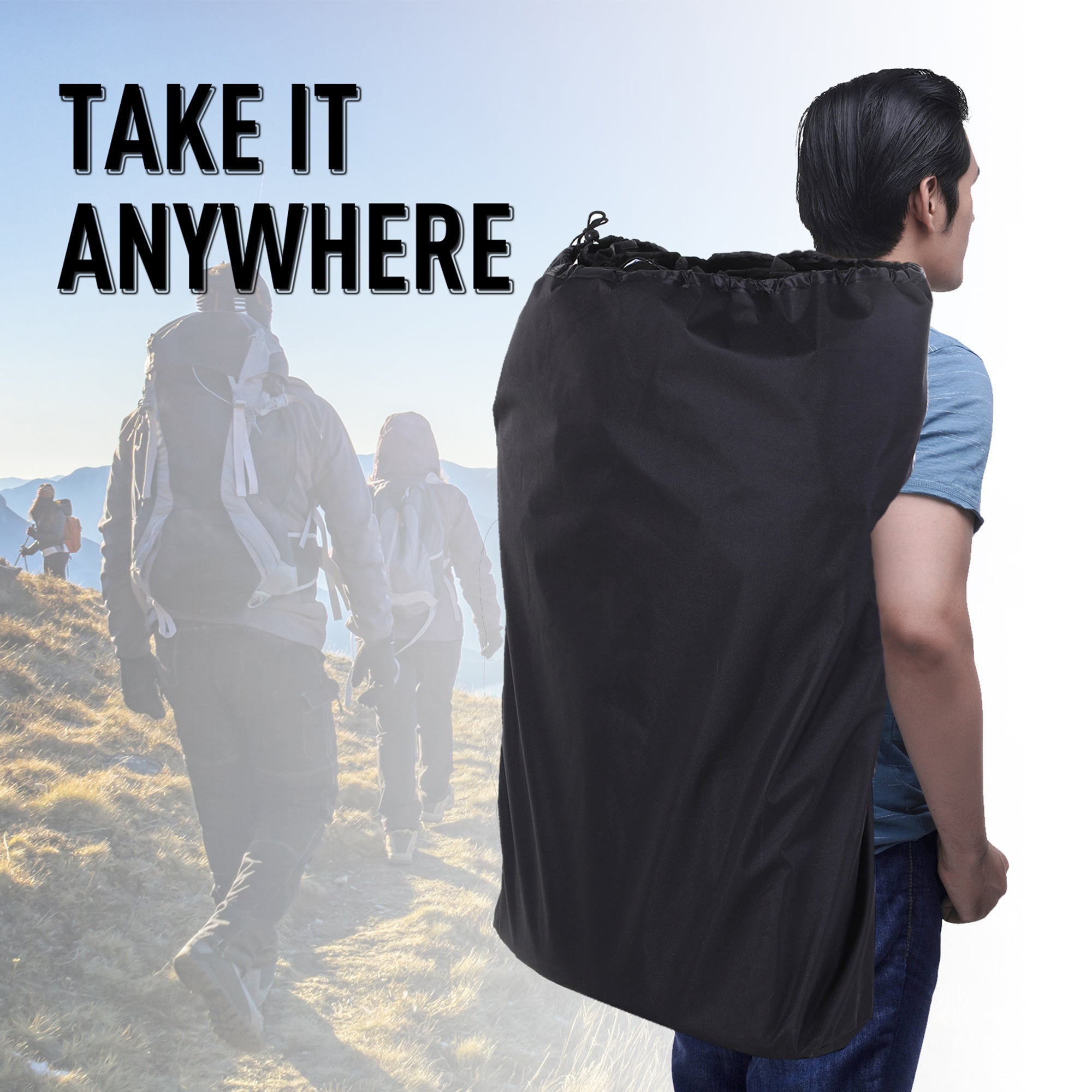 Outsunny 6 Seat Folding Sports Bench Portable Sports Team Bench Spectator Chair with Cooler Bag and Carrying Bag for Outdoor Picnic Camping - Black 