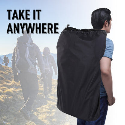 Outsunny 6 Seat Folding Sports Bench Portable Sports Team Bench Spectator Chair with Cooler Bag and Carrying Bag for Outdoor Picnic Camping - Black 