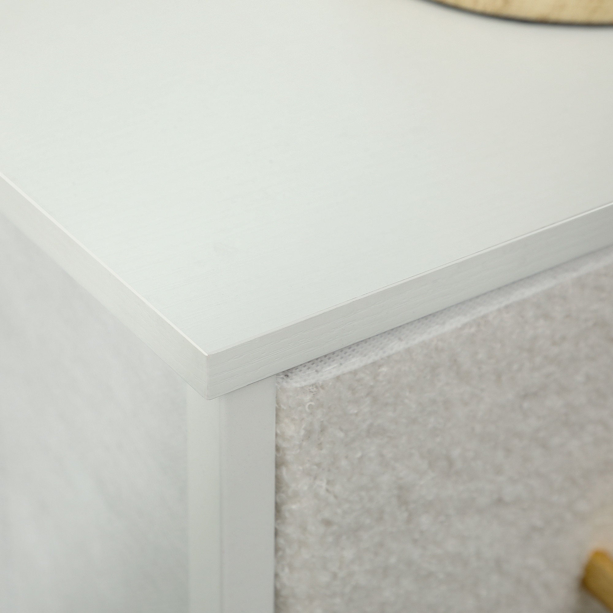 HOMCOM Chest of Drawers with 9 Fabric Drawers, Boucle Storage Organiser with Steel Frame, Fabric Dresser for Bedroom, Living Room, Hallway, Cream White 