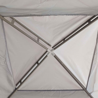 Outsunny 3 x 3 m Gazebo, Netting Party Tent, Patio Canopy Outdoor Event Shelter with Double Tier Roof, Light Grey 
