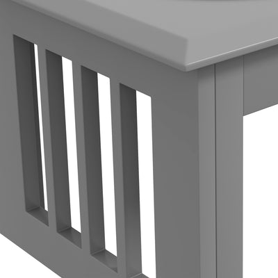 PawHut Raised Dog Feeding Bowls with Stand, Stainless Steel for Medium Dog, 58L x 31W x 25H cm - Grey 