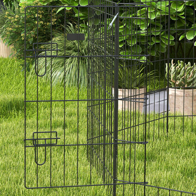 PawHut 8 Panel DIY Dog Pen with Door, for Dogs, Small Animals, Indoor/Outdoor Use, 76cm High 