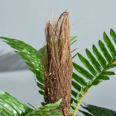 Outsunny Set of 2 Artificial Plant Tropical Palm in Pot, Fake Plants for Home Indoor Outdoor Decor, 150cm, Green 