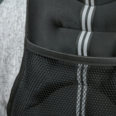 HOMCOM 10KG Weighted Vest, Running Weight Vest with Adjustable Straps, Convenient Pocket and Reflective Strips, for Men and Women Cardio Exercise Strength Training Workout 