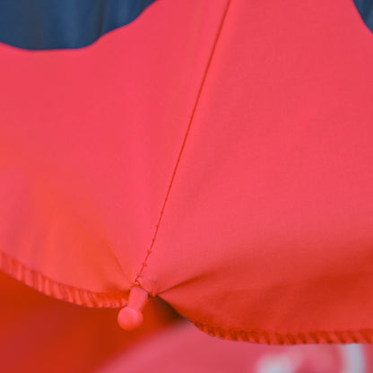 Outsunny Kids Outdoor Table and Chairs Garden Furniture Ladybird Pattern with Removable & Height Adjustable Sun Umbrella, Red 