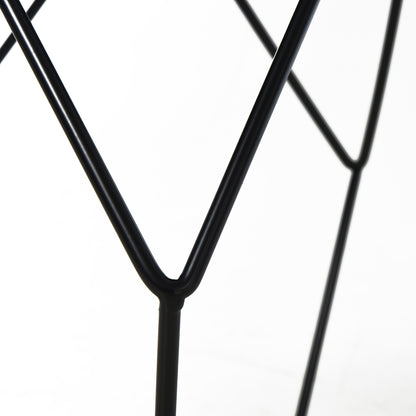 HOMCOM Round Side Table, Minimalist End Table with Steel Frame, Small Coffee Table for Living Room, Bedroom, Black 
