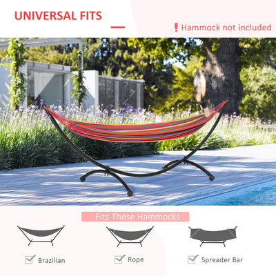 Outsunny 3(m) Universal Hammock Stand Metal Frame Garden Camping Picnic Outdoor Patio Replacement – Stand Only 