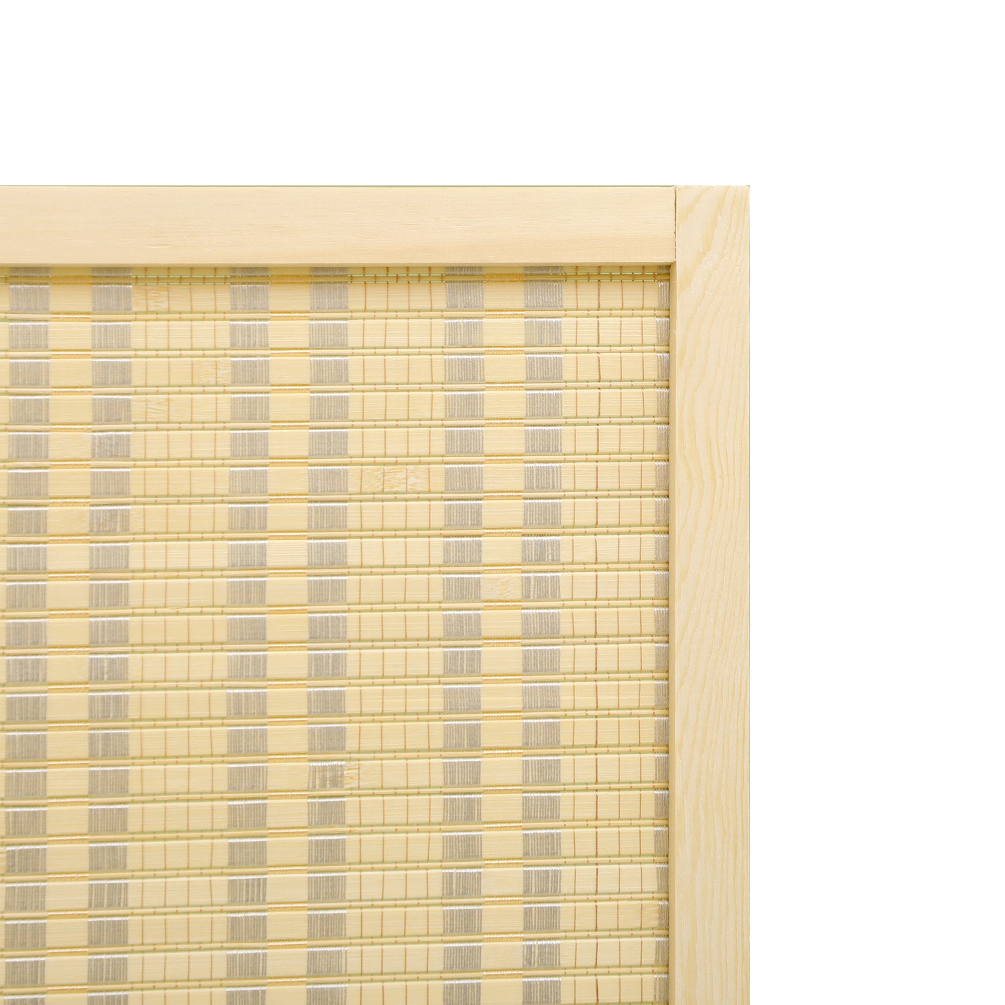HOMCOM 4 Panel Folding Room Divider Screen, Wall Panel Privacy Furniture, Freestanding Paravent Partition Separator for Living Room, Bedroom and Office, 180 x 180cm, Natural 