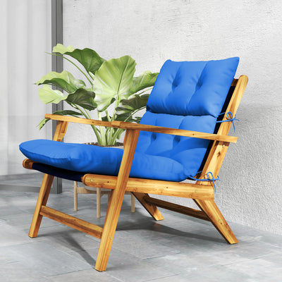 Outsunny 115 x 56cm Rocking Chair Padded Seat Cushion - Blue 